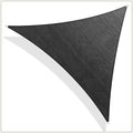 ColourTree TAPT20 Custom Size Order to Make 22  x 22  x 22  Black Triangle Sun Shade Sail Canopy Mesh Fabric UV Block UPF50 -