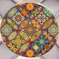 Round Fitted Tablecloth With Elastic Round Outdoor Tablecloths Fitted Table Covers For Round Tables Waterproof Reusable Vinyl Ta