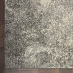 Nourison Passion Charcoal/Ivory 1'10'' X 2'10'' Area--Rug, Modern, Abstract, Easy--Cleaning, Non Shedding, Bed Room, Living Room