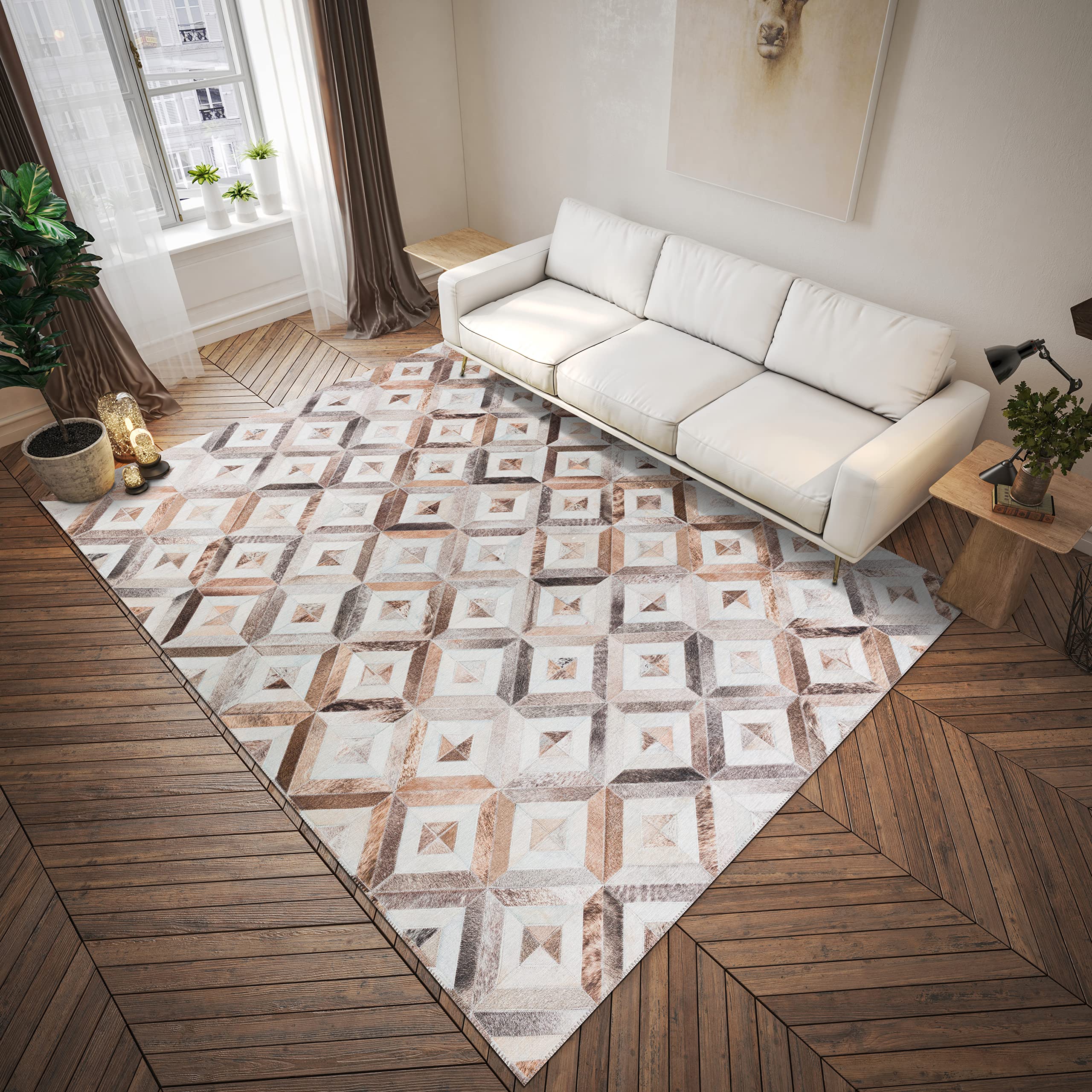 Addison Rugs Laredo Alr37 Gray Washable 5' X 7'6" Indoor Outdoor Area Rug, Easy Clean, Machine Washable, Non Shedding, Bedroom, Entry, Living Room, Dining Room, Kitchen, Patio Rug