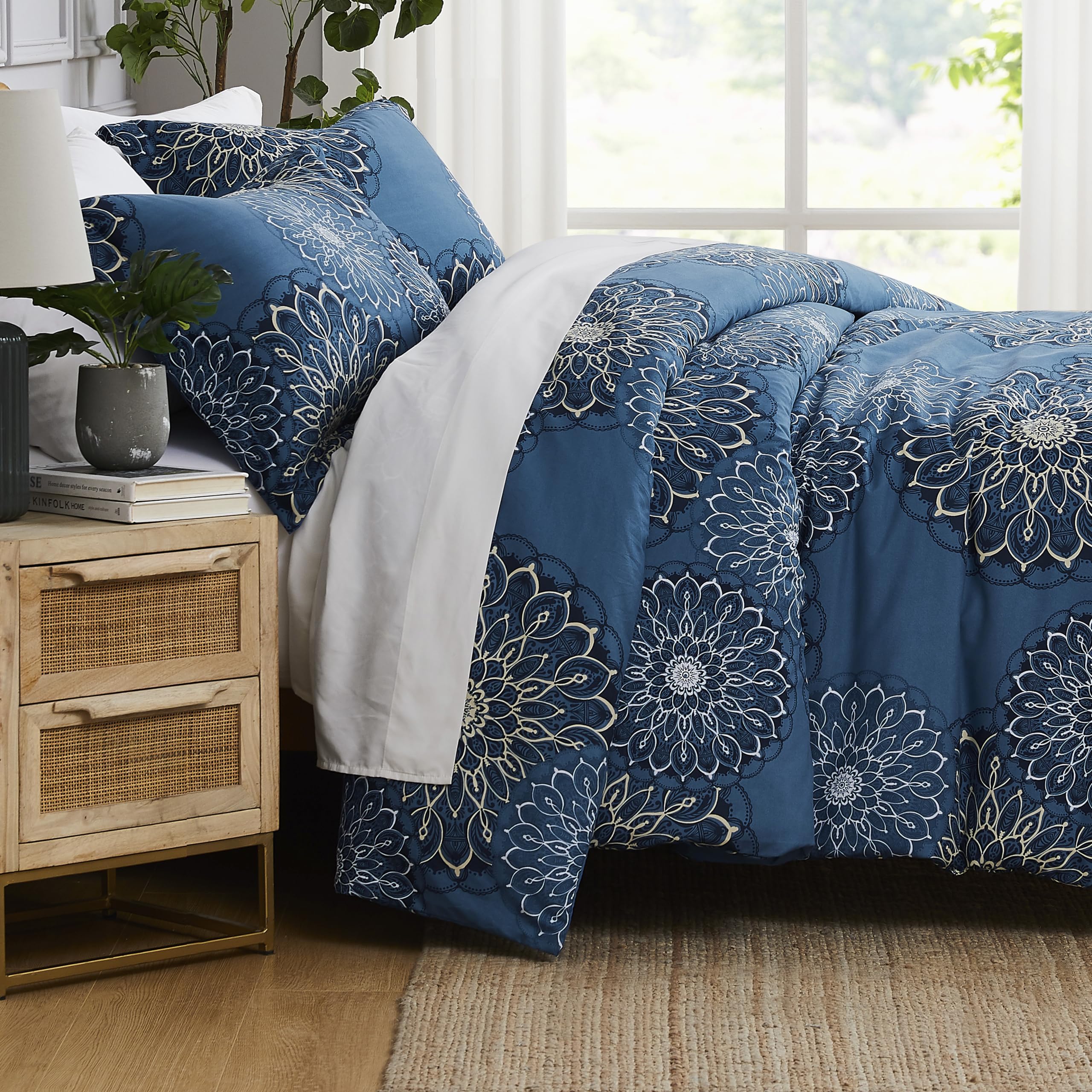 Southshore Fine Living, Inc. Oversized Boho Comforter Twin Bedding Sets, Down Alternative Bedspread, Paisley Floral Comforter, T