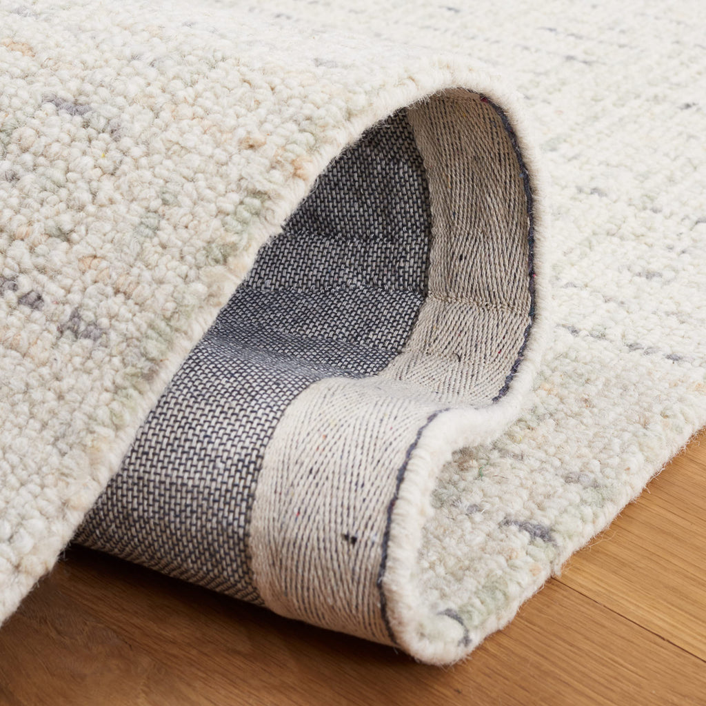 Safavieh Abstract Collection 4' Square Ivory/Light Grey Abt468K Handmade Wool Area Rug