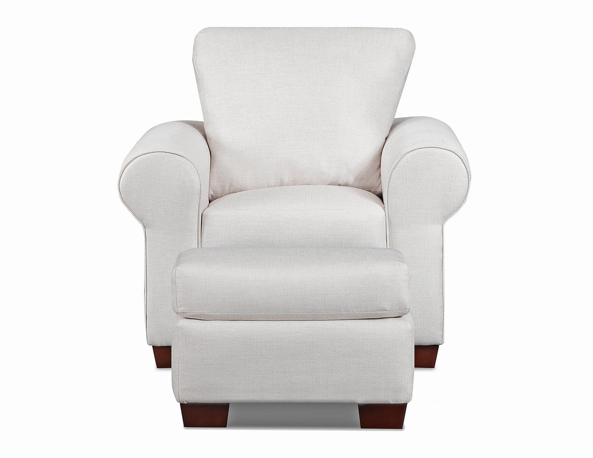 American Furniture Classics Pembroke Upholstered Chair, Soft Washed Cream Tweed