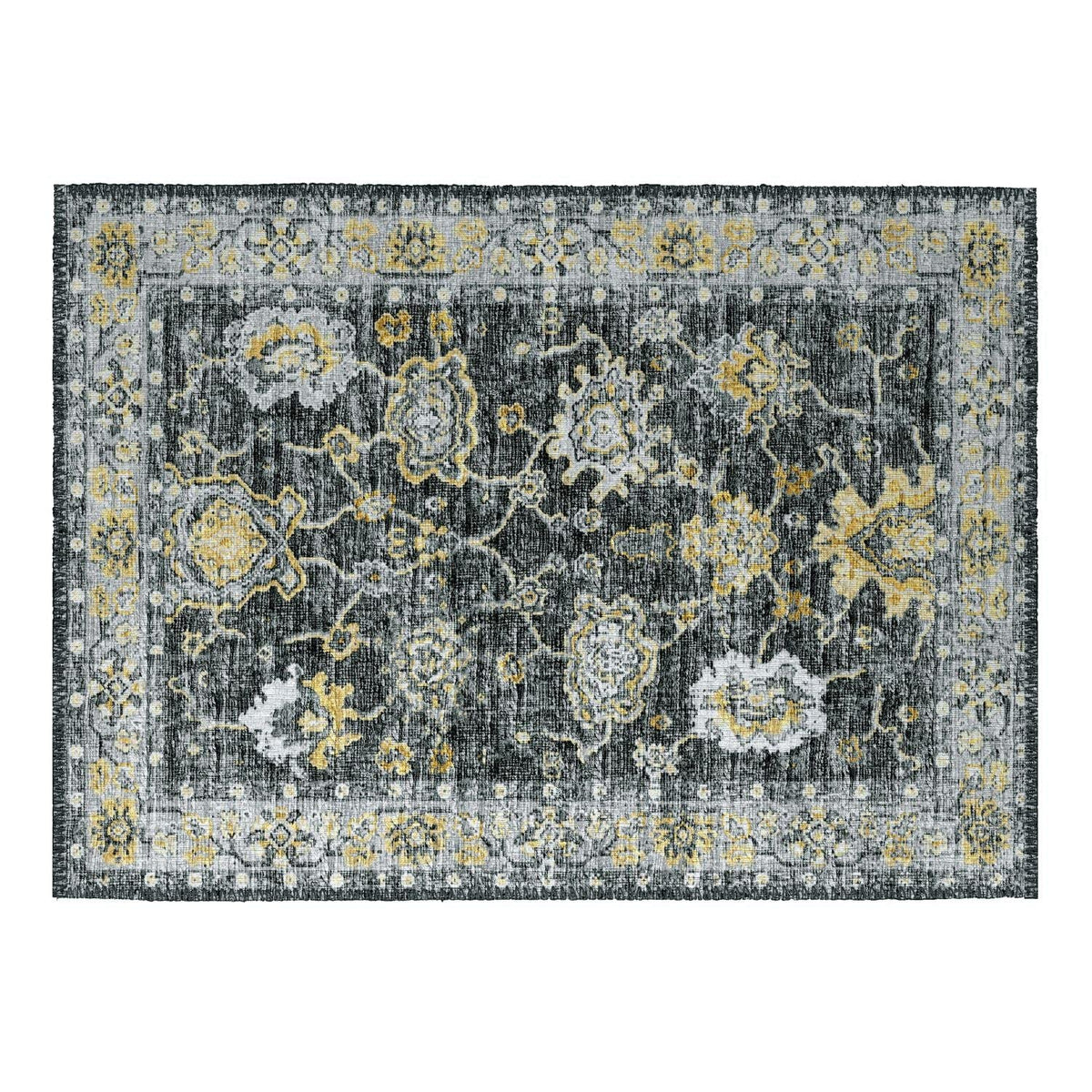 Marbella Mb6 Black Traditional Rug Rectangle 9' X 12'