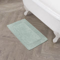 Laura Ashley Ruffle Cotton 20 x 34 Bath Rug, Aqua