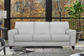 Armen Living Bergen 87 '' Dove Gray Genuine Leather Square Arm Sofa