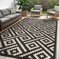 Sarben Waterproof Outdoor Rug 4X6 Ft, Patio Rug Mat, Reversible Plastic Straw Rug, Indoor/Outdoor Area Rugs Carpet For Rv, Campi