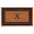 Calloway Mills 152961830X Black Border 18' X 30' Monogram Doormat, (Letter X)