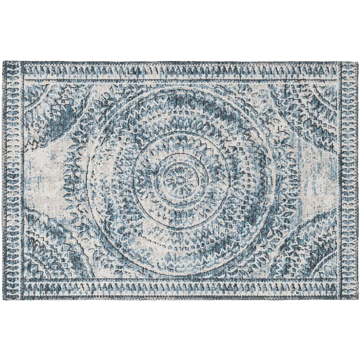 Sedona Sn7 Blue Transitional Rug Rectangle 9' X 12'
