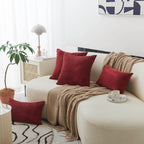 Home Brilliant 12X20 Pillow Cover Decorative Lumbar Throw Pillows Solid Striped Corduroy Throw Pillow Case Oblong Cushion Cover
