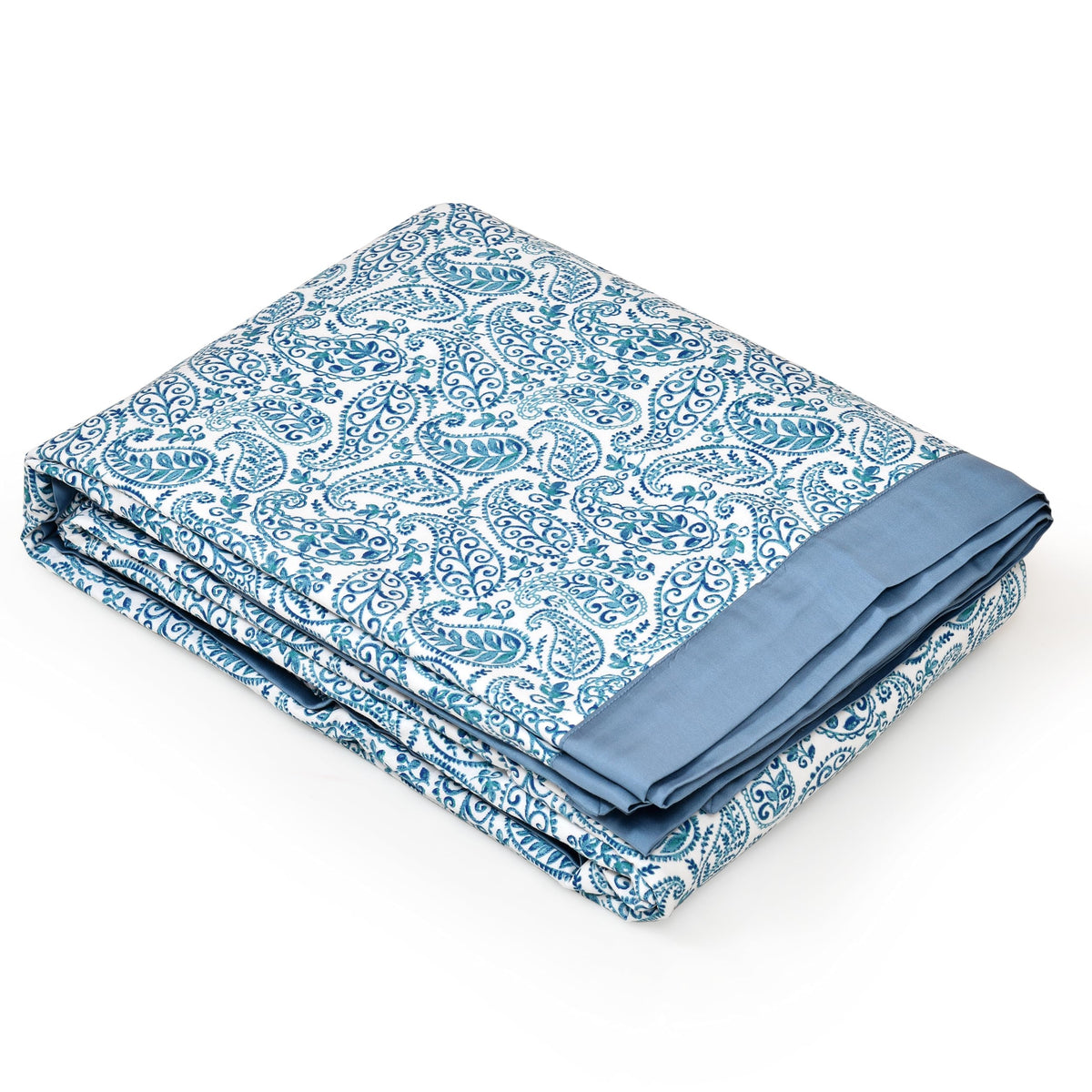 THE LINEN COMPANY Pure Cotton Dohar Reversible Printed Dohar Double Bed Size with Silk Border | 300 TC Soft Lightweight AC Blank