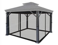 10-Ft X 12-Ft Gazebo Replacement Mosquito Screen Netting (Screen Net Only) (Black)