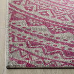 Safavieh Courtyard Collection 32.4' X 60' Light Grey/Fuchsia Cy8734 Indoor/ Outdoor Waterproof Easy Cleaning Patio Backyard Mudroom Area Rug