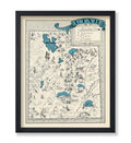 Poster Master Vintage Map Poster - Retro Utah Map Print - Utah State Map Art - Gift for Teacher, Student, Travel Lover - Wall De