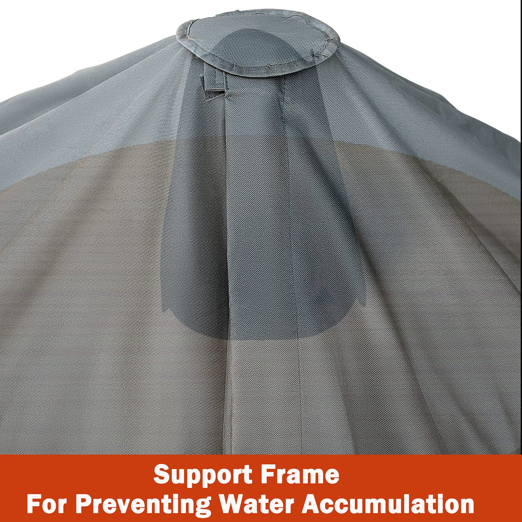 Rectangle Patio Table Cover With Umbrella Hole - 84''L X 44''W X 23''H (Cover Size