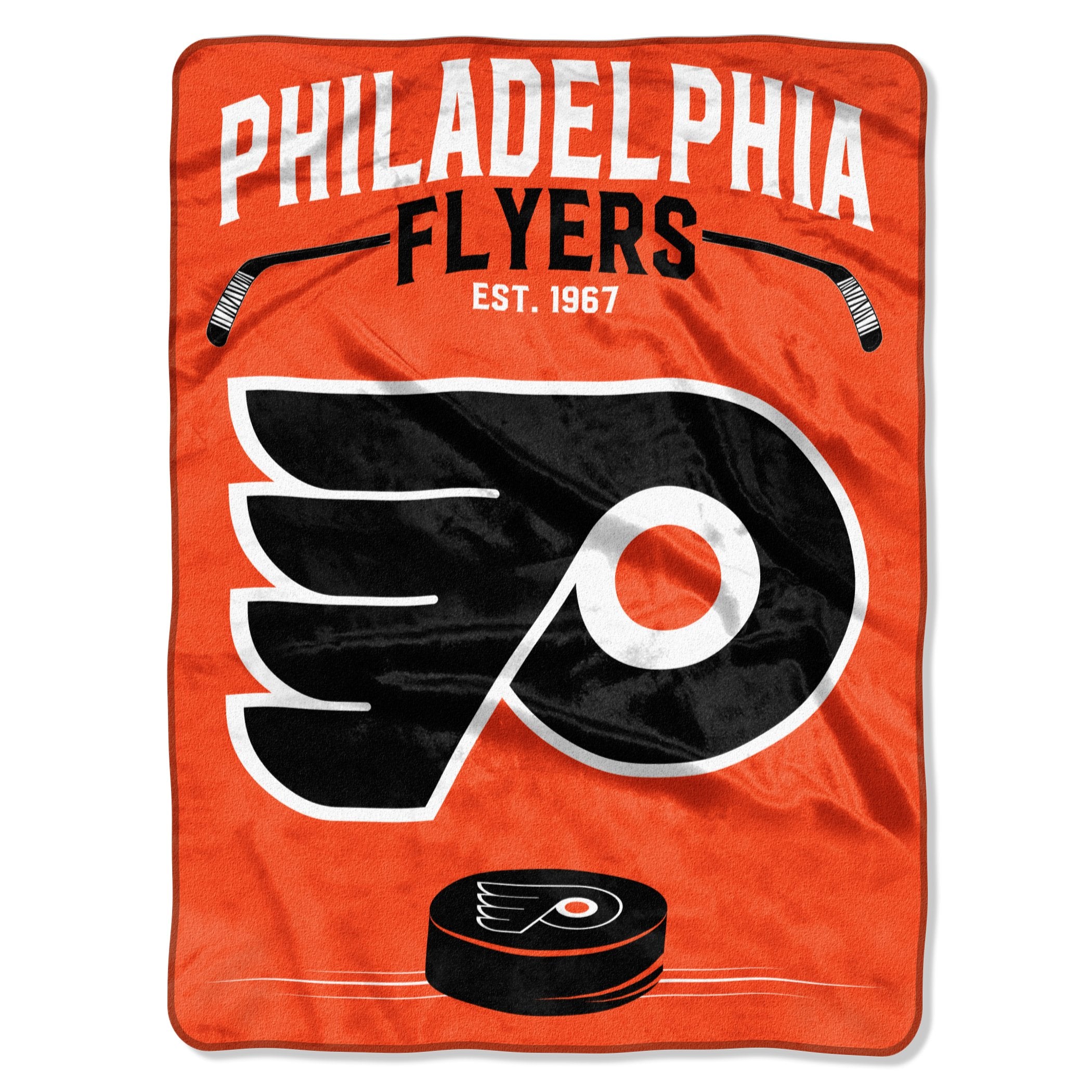 Northwest Nhl Philadelphia Flyers Unisex-Adult Raschel Throw Blanket, 60'' X 80'', Inspired