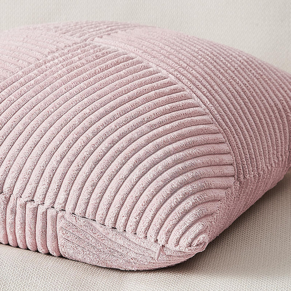 Topfinel Set Of 2 Blush Pink Decorative Throw Pillow Covers 20X20 Inch, Soft Corduroy Square Couch Pillow Covers Windmill Textur