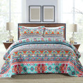 Newlake Cotton Bedspread Quilt Sets-Reversible Patchwork Coverlet Set,Boundless Universe Pattern,King Size