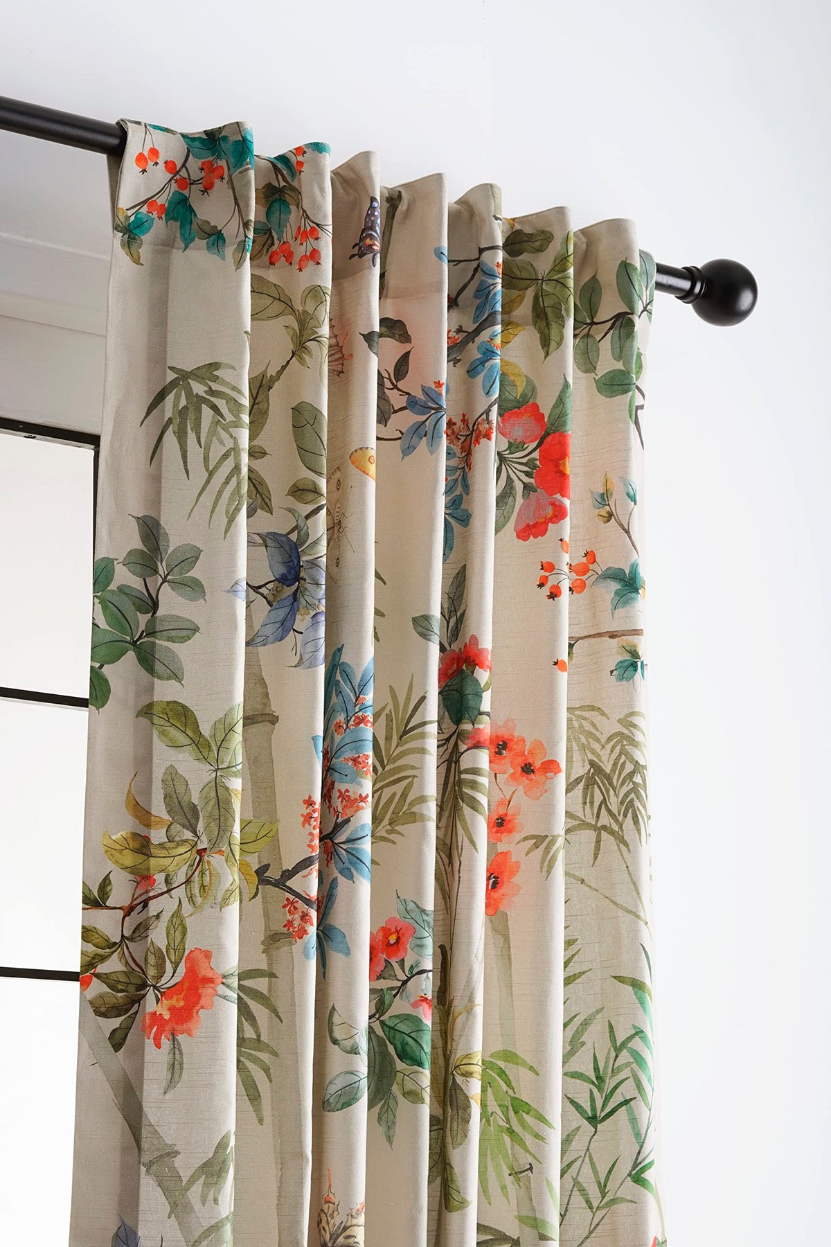 Maison D' Hermine 100% Cotton Curtain Bamboo Beige One Panel Curtain For Living Rooms Bedrooms Offices Tailored With A Rod Pocke