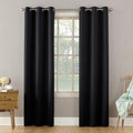 Sun Zero Becca Energy Efficient Grommet Curtain Panel, 40'' x 95'', Black