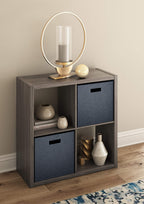 Closetmaid 4552 Decorative Open Back 4-Cube Storage Organizer, Graphite Gray