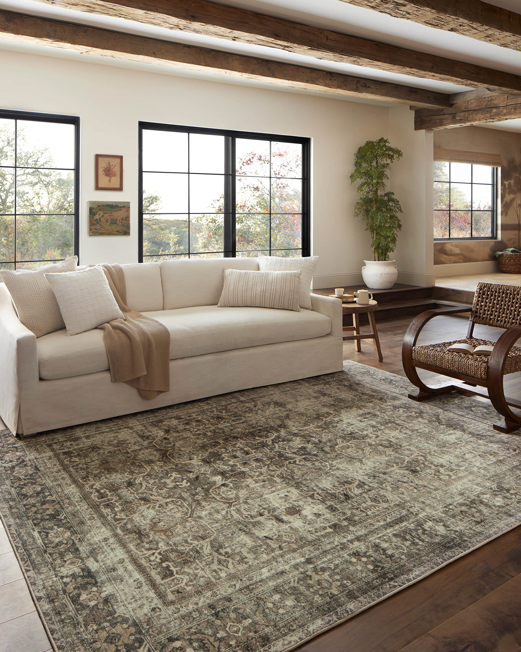 Loloi Magnolia Home by Joanna Gaines x Sinclair Pebble/Taupe 2-3 x 7-6 Runner Rug