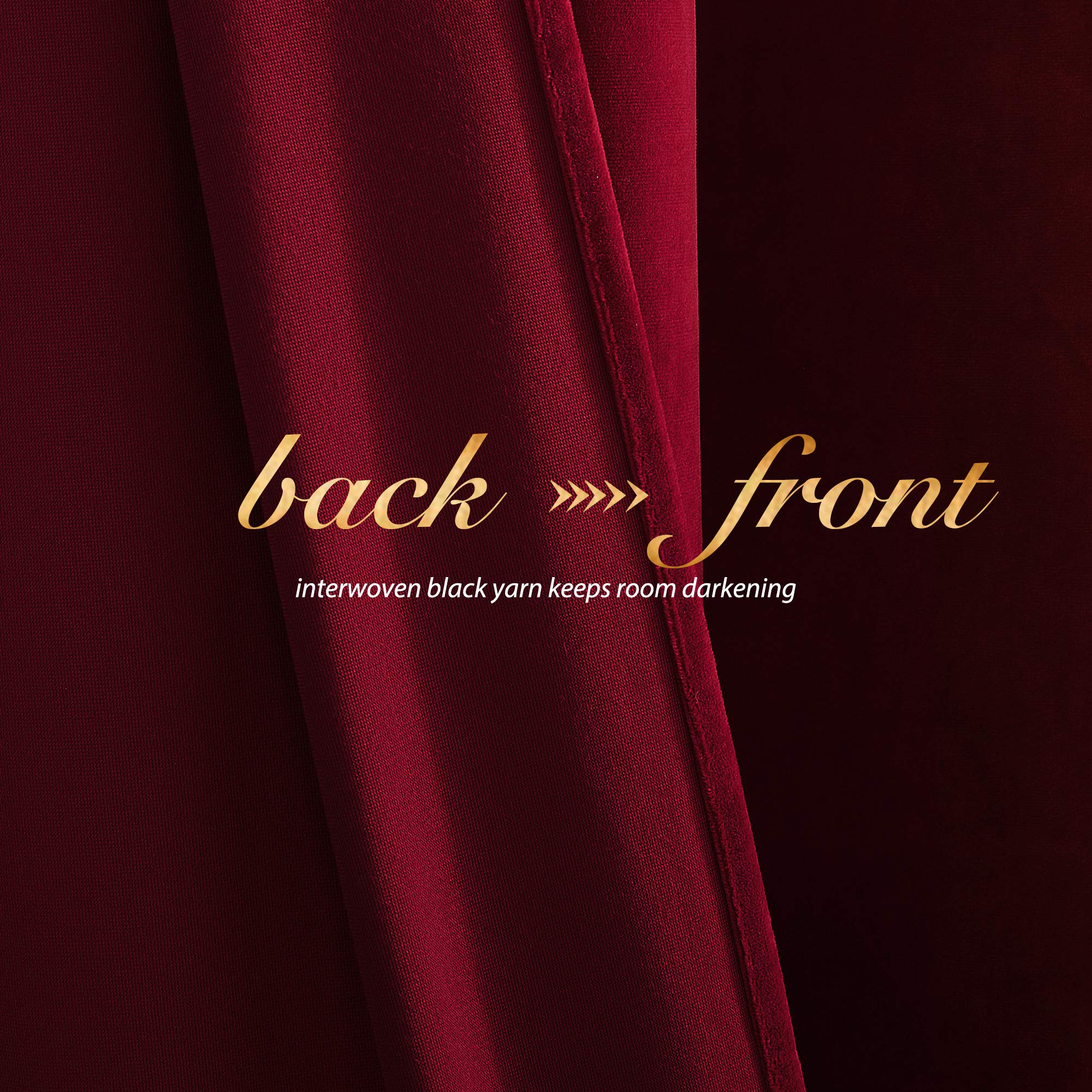 Nicetown Christmas Red Velvet Curtains And Drapes, Extra Long Elegant Wall Backdrop Drapes For Holiday Season Home Decoration (Set Of 2, Rod Pocket Design, 144 Inches Long)