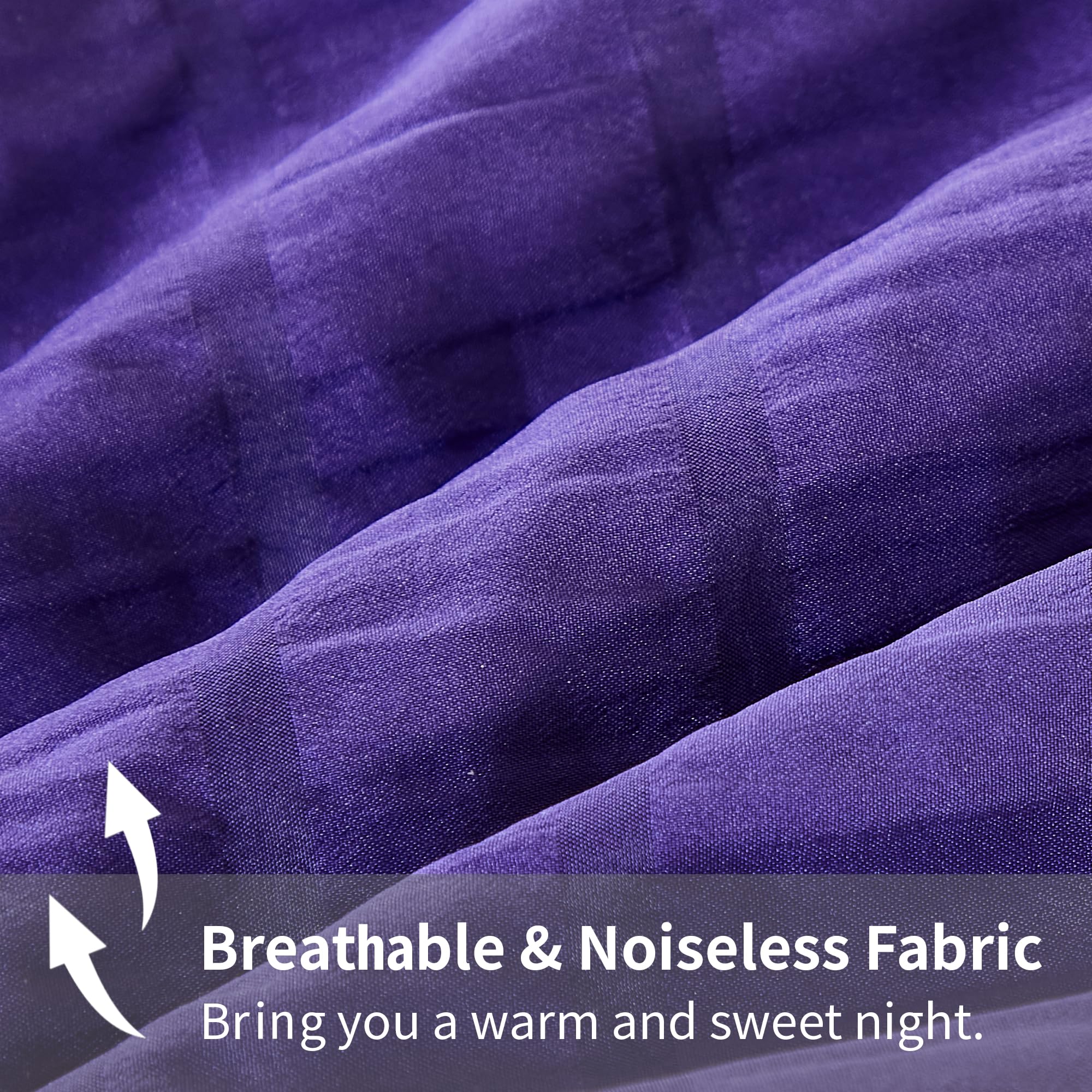 Avelom Dark Purple Seersucker Twin Comforter Set (68X90 Inches), 2 Pieces-Soft Washed Microfiber Lightweight Comforter With 1 Pillowcase, All Season Down Alternative Comforter Set For Bedding