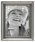Malden International Designs Concourse Pewter Metal Picture Frame, 4x5, Silver - 192-45
