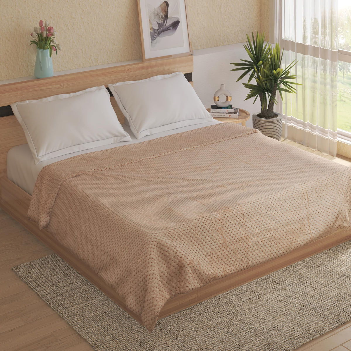 Home Centre Spinel Popcorn Double Blanket