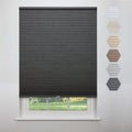 Linen Avenue Cordless Standard Blackout Cellular Shade 34 1/2 W x 48 H, Dark Grey (Arrives 1/4  Narrower)
