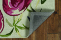 HomeRoots 90 X 114 Ivory or Pink Polyester Rug