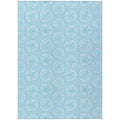 Addison Rugs Surfside Asr40 Blue 5' X 7'6" Indoor Outdoor Rug, Easy Clean, Machine Washable, Non Shedding, Bedroom, Living Room, Dining Room, Kitchen, Patio Rug
