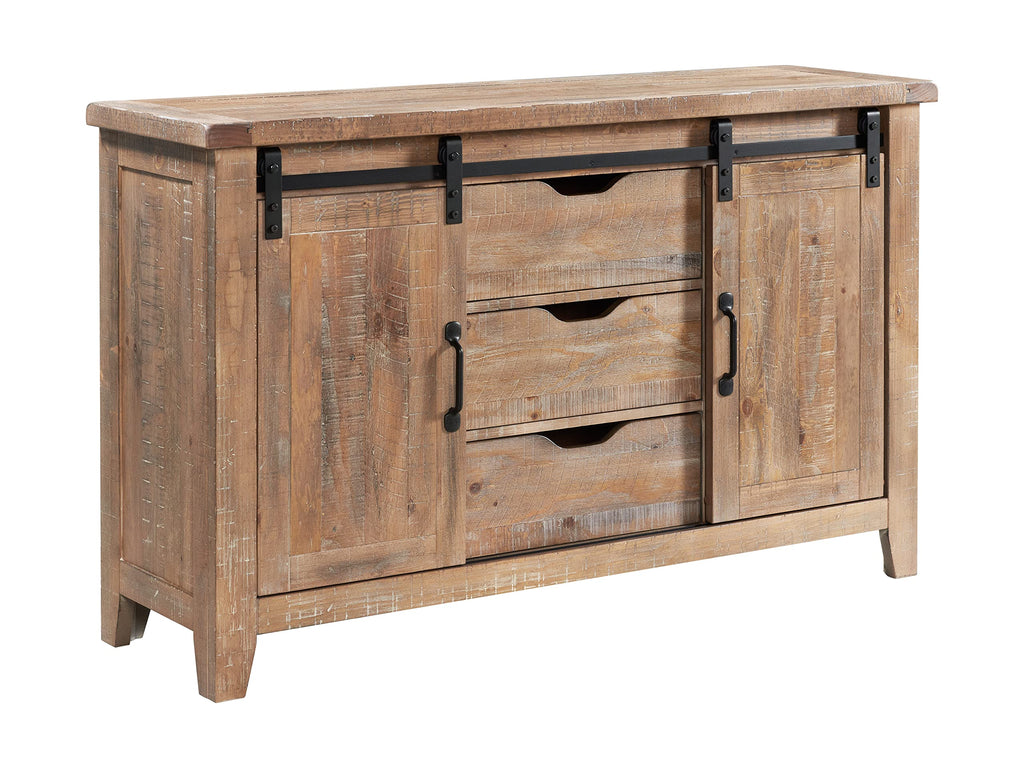 Intercon Highland 60" 2 Cabinets and 3 Drawers, Sandwich Sideboard, Sandwash