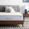 Lucid 2 Inch Traditional Foam Mattress Topper - Hypoallergenic - Ventilated - Conforming Support - Full