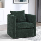 Comfort Pointe Sheldon Kelly Green Fabric Swivel Barrel Chair