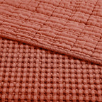 Levtex Home - Mills Waffle - Full Quilted Bedspread Set - Chambray Cotton Waffle - Bedspread Size (96X110In.), Sham Size (26 X 2