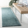 SAFAVIEH August Shag Collection Runner - 23 x 18, Aqua, Solid Design, Non-Shedding & Easy Care, 1.2-inch Thick, Ideal for The 