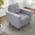 Edenbrook Lynnwood Upholstered Accent Chair - Living Room Furniture - Office - Bedroom - Mid-Century Modern Design - Armchair -