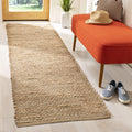 SAFAVIEH Cape Cod Collection Accent Rug - 23 x 4, Natural, Handmade Braided Jute, Ideal for High Traffic Areas in Entryway, Li
