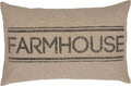 Vhc Brands Sawyer Mill Charcoal Farmhouse Decor Bedding Cotton Text Rectangle Throw Pillow Cover W/ Insert