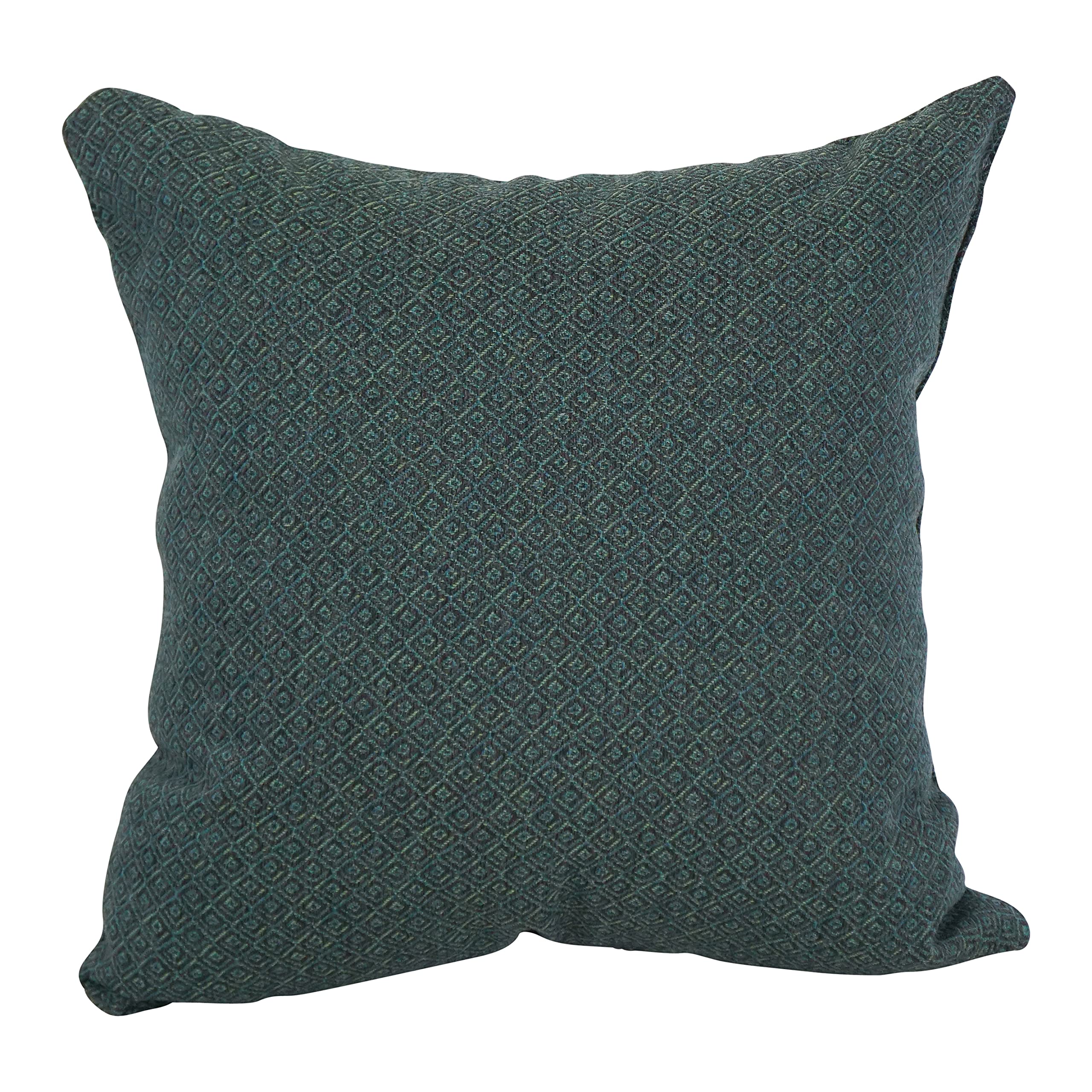 Blazing Needles Square Polyester Jacquard Throw Pillow, 17", Hazeltsb Bluegr