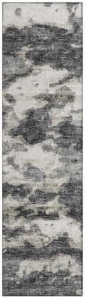 Addison Rugs Indoor/Outdoor Accord Aac36 Black Washable 2'3" X 7'6" Indoor Outdoor Runner Rug, Easy Clean, Machine Washable, Non Shedding, Bedroom, Living Room, Dining Room, Kitchen, Patio Rug