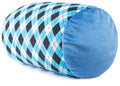 Deluxe Comfort Squish Beads Bed Mooshi Squishy Microbead Pillow, 1 Count (Pack Of 1), Blue Argyle