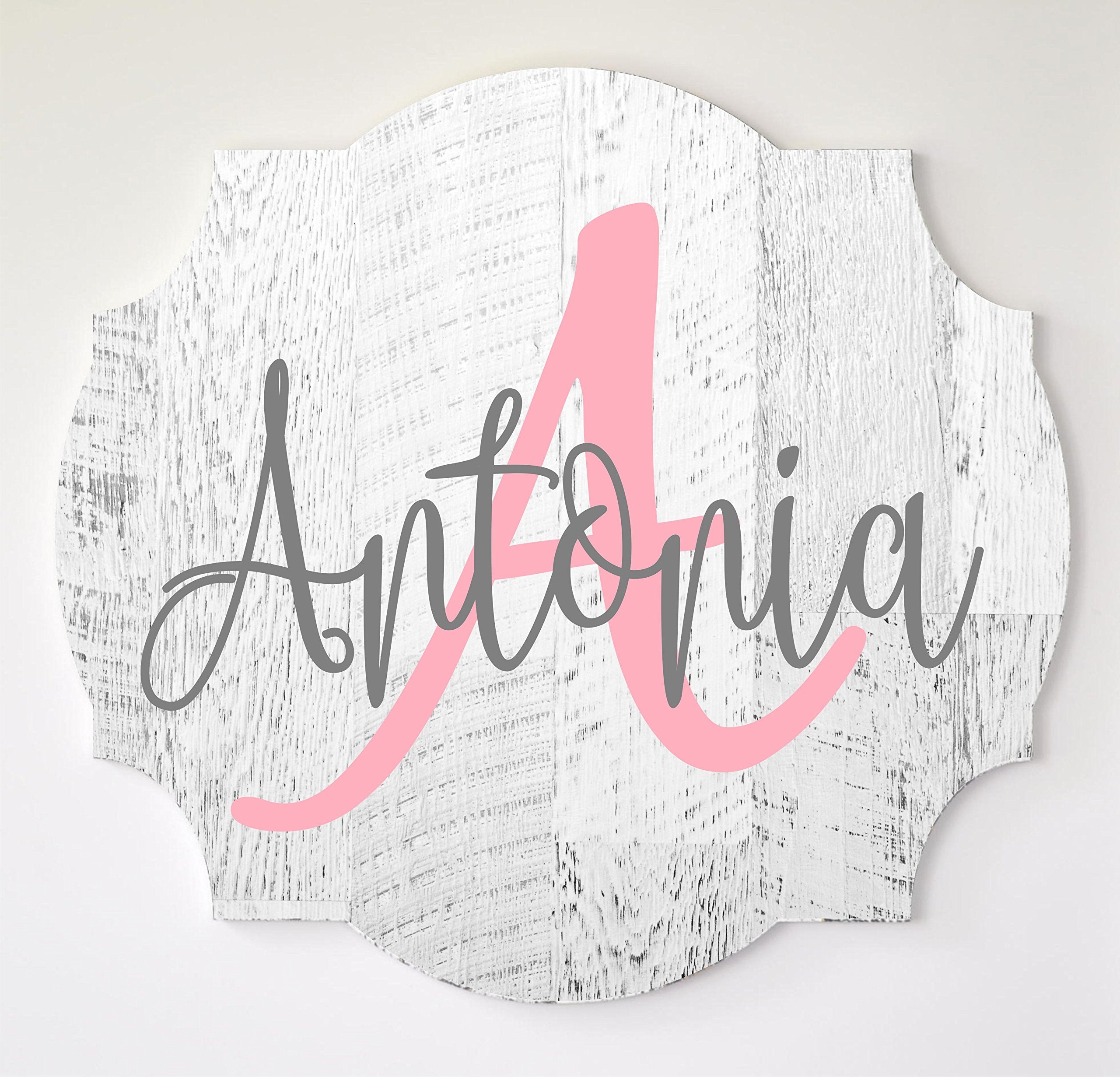 Personalized Printed Wood Name Sign 18x20