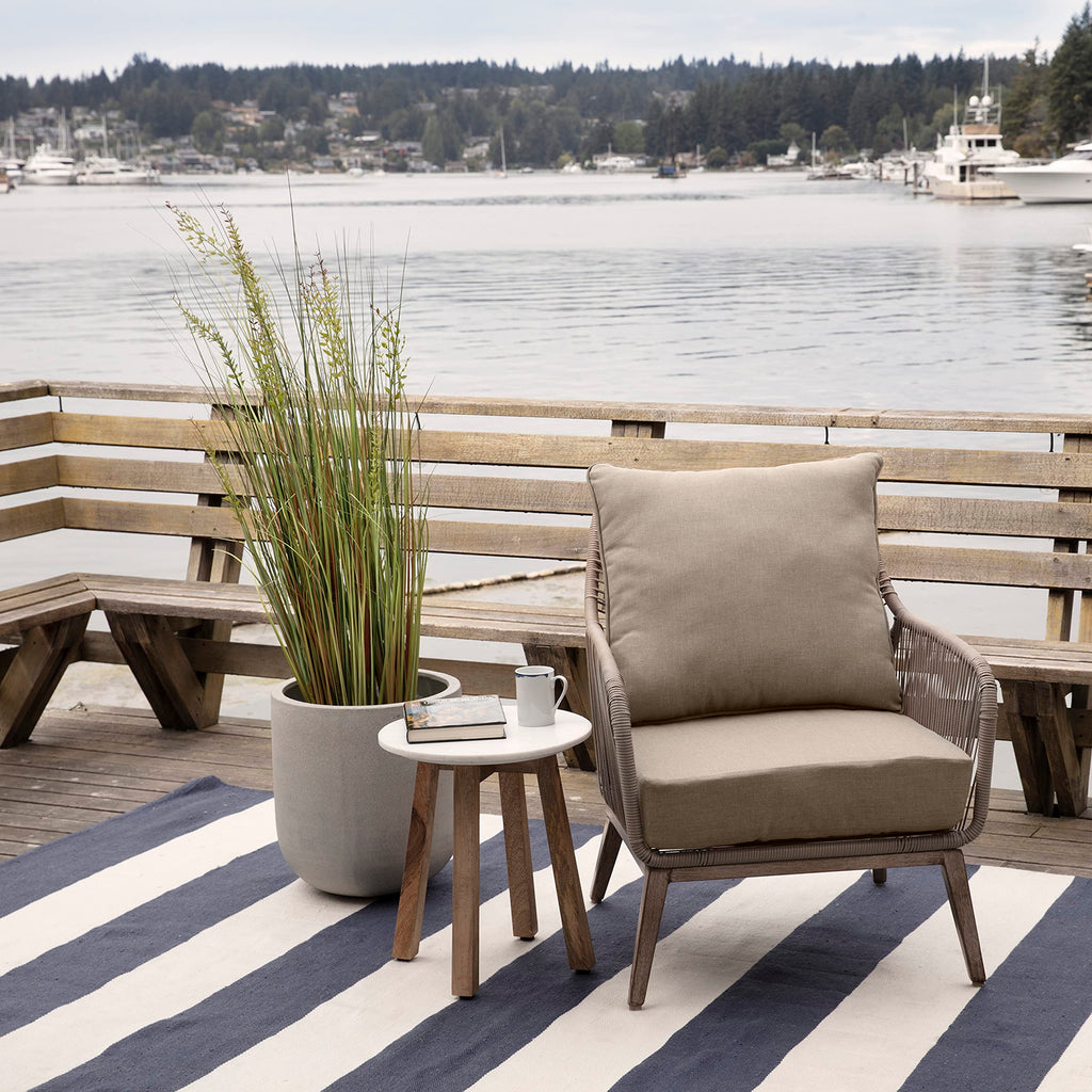 Arden Selections Oceantex Outdoor Deep Seating Cushion Set 24 X 24, Natural Tan