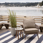Arden Selections Oceantex Outdoor Deep Seating Cushion Set 24 X 24, Natural Tan
