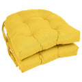 Blazing Needles 16-Inch Twill Rounded Back Chair Cushion, 16' X 16', Sunset 2 Count