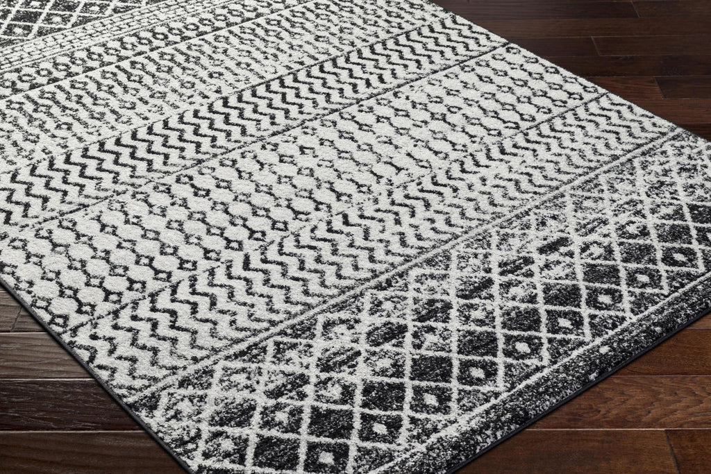 Livabliss Chester Boho Moroccan Area Rug,12' X 18',Black