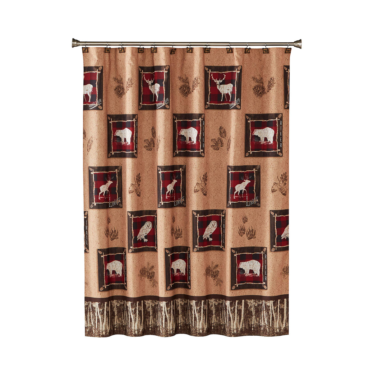 Skl Home Yellowstone Sundance Shower Curtain, Brown